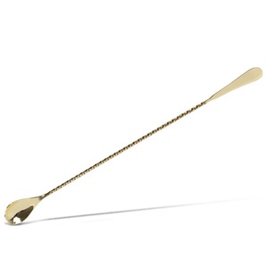 Cuillère à bar en acier inoxydable professionnelle avec manche torsadé, outil de mélange de cocktails haut de gamme, accessoire élégant pour mélanger les boissons - Product Image 5