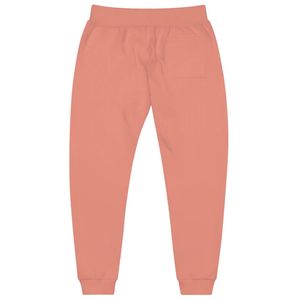 Peach Sweatpants Premium Jogger Pants Casual Fleece <b>Trousers</b> <b>Elastic</b> <b>Waist</b> Ribbed Cuffs Soft Comfortable Lounge Sportswear - Product Image 4