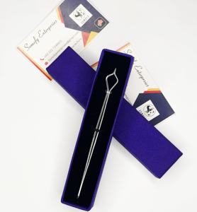 Pinzas Profesionales para Pestañas Somofy Enterprises con Acabado Plateado, Punta Puntiaguda, Suaves, de 10 mm, de Acero Inoxidable, con Logotipo Personalizado - Product Image 2