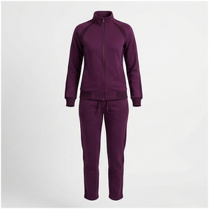 Conjunto Deportivo para Mujer, Manga Larga, Cierre Frontal, Color Sólido, Pantalones y Chaqueta Casuales para Correr, Ropa de Otoño Transpirable - Product Image 1