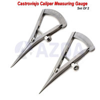 Calibre Castroviejo en acier inoxydable, instrument de mesure chirurgical pour usage ophtalmique, dentaire et médical de précision