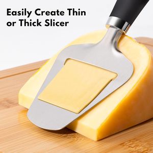 Tagliacarne multifunzione antiaderente aggiornato per formaggi, affettatrice per mozzarella, cheddar, gruyère, utensili per formaggi e salumi - Product Image 4