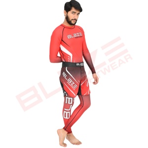 Alta calidad Spandex Rashguard BJJ MMA Rash Guard Sublimación personalizada Camisa de compresión Fight Gear Tights para Jiu Jitsu-Venta al por mayor - Product Image 3