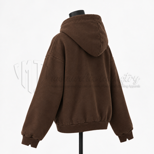Sweat-shirt à capuche oversize pour femme, marron rose, avec appliqué étoile, en polaire, style streetwear décontracté, coupe classique, pour l'automne - Product Image 4