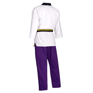 Dobok de Taekwondo moderne haut de gamme personnalisé, uniforme d'entraînement blanc léger en maille avec taille élastique - Product Image 2
