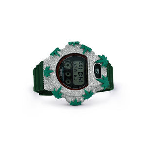 Montres élégantes demi-serties de moissanite, boîtier unique en argent sterling, pièce intemporelle pour les soirées - Product Image 3