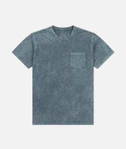 T-shirt personnalisé à manches courtes en coton, coupe décontractée, série Endless Waves, effet délavé et vieilli, grammage lourd - Product Image 3