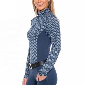Camiseta Térmica de Manga Larga para Mujer, para Montar a Caballo, Transpirable, de Secado Rápido, Ropa Deportiva Activa - Product Image 2