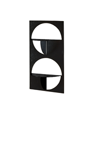 Estante Flotante de Pared Minimalista de Metal Negro con Doble Capa de Almacenamiento - Product Image 2