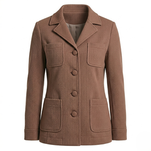 Chaqueta Larga de Algodón y Elastano para Mujer, Estilo Overshirt Casual, OEM ODM - Product Image 3