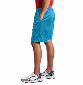 Pantalones Cortos Bermuda de Malla de Color Sólido para Hombre, Cintura Elástica, Transpirables, Casuales, Deportivos, Azules - Product Image 3