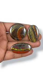 Piedras Preciosas Sueltas de Ojo de Tigre Hierro de Alta Calidad, Mezcla de Formas y Tamaños, Lote de Cabujones de Ojo de Tigre Hierro para Sanación Energética, Disponible para la Venta - Product Image 2