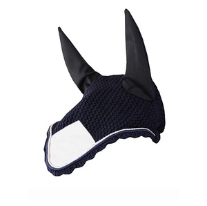 2022 OEM Wholesale Factory High Quality Horse <b>Fly</b> Veil Horse Care Silent Crochet Ear <b>Net</b> Bonnet for Horses - Product Image 1