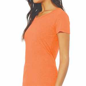 T-shirts décontractés d'été pour femmes, 100 % coton épais, écologiques, infroissables, teints unis, coupe classique, manches courtes, avec logo personnalisé - Product Image 4