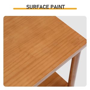Tavolino in Legno a 2 Ripiani Resistente alle Intemperie, Tavolino Laterale per Interni ed Esterni con Ripiano Portaoggetti, Piccolo Tavolino da Caffè per Patio - Product Image 3