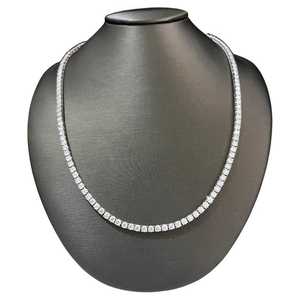 Collar de tenis de moissanita de alta calidad, pasa la prueba del diamante, cadena de joyería para bodas y fiestas, para mujeres y hombres - Product Image 6