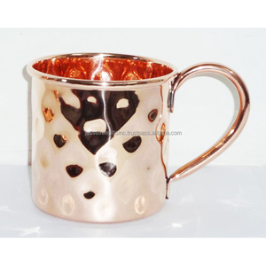 Copper Sheet Mule <b>Mug</b> With Hammered Design Copper Plating Finishing Round Shape Excellent Quality For Serving Wholesale Price - Product Image 1