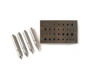 Tapered Steel Rotary Grinding Burrs <b>Set</b> with 20 Hole Storage Block for Jewelry Making DIY Tools - Product Image 1