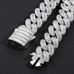 <b>Men</b> <b>925</b> <b>Silver</b> Moissanite Cuban Link <b>Bracelet</b> Iced Diamond Style Statement <b>Bracelet</b> Luxury Streetwear Fashion Jewellery Gift For - Product Image 5