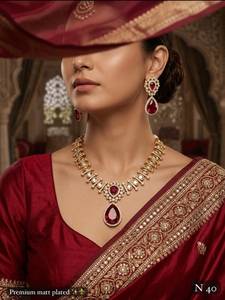 Fancy Collection High Quality Gold Plated Geometric Claw Setting Classic Wedding Imitation Pearl Latest Designed Women's <b>Set</b> - Product Image 6