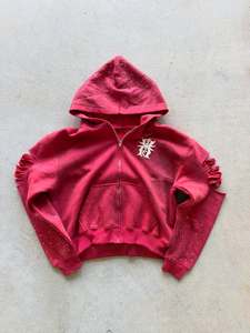 Custom Two Tone Zip Up Hoodie <b>Men</b> Oversized Graphic Embroidery Streetwear Contrast Panel Full Zipper Hooded <b>Jacket</b> OEM Private - Product Image 4