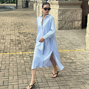 Vestido Maxi Holgado de Maternidad para Mujer, Prenda Informal, Transpirable, Ligero, Tejido Ecológico, Verano, 100% - Product Image 1