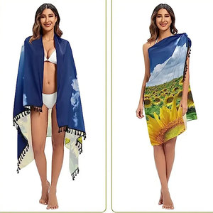 New Fashionable Beach Wear <b>Sarong</b> For Online Sale Professional Manufacture Lightweight Ladies Beach Cover Up - Product Image 4