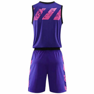 Conjunto de Camiseta y Pantalones Cortos de Baloncesto con Estampado Personalizado, Camiseta Deportiva Unisex de Alta Calidad, Transpirable, 100% Poliéster, Colores y Logotipo Personalizables - Product Image 2