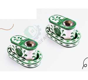 Ensemble de porte-encens floraux verts, aspect marbre, diffuseur d'aromathérapie, support de décoration de bureau - Product Image 3