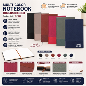 A5 Flexible <b>Notebook</b> Saddle Stitching PU Cover Journal 80 GSM <b>Lined</b> Paper Elastic Strap Pen Loop for Work Study Travel - Product Image 4