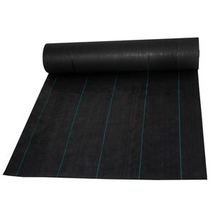 Heavy Duty 5.8oz Landscape <b>Fabric</b> Garden <b>Netting</b> 3ft X 300ft Black Weed Barrier Cover Mat Woven Grass Control Geotextile Garden - Product Image 1