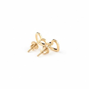 Pendientes de Moda con Diamantes Cultivados en Laboratorio, Diseño de Corazón Abierto, Oro Amarillo de 18K, para Uso Diario, Regalo Elegante para el Día de San Valentín - Product Image 4