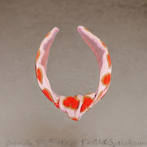 Serre-tête brodé cœur rose fait main, perles mignonnes, accessoire de cheveux tendance pour femmes et filles, cadeau Saint-Valentin - Product Image 4