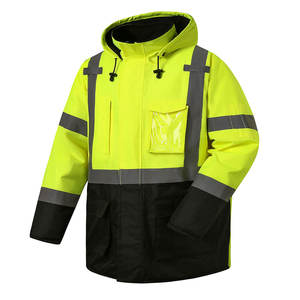 เสื้อแจ็คเก็ตนิรภัยสำหรับฤดูหนาว ผ้าฝ้าย/โพลีเอสเตอร์ สั่งทำพิเศษ มองเห็นได้ชัดเจน ระบายอากาศได้ดี พร้อมโลโก้ด้านหน้า - Product Image 1