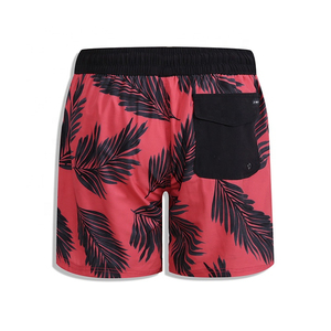 Nuevos pantalones cortos de malla con estampado de palma roja personalizados para hombre, pantalones cortos deportivos para correr con bolsillos, pantalones cortos transpirables para entrenamiento y playa - Product Image 2