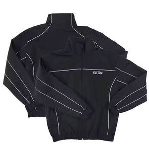 ชุดวอร์มผู้ชายโลโก้แบบกำหนดเอง เสื้อแจ็คเก็ตและกางเกงจ็อกเกอร์น้ำหนักเบา 2 ชิ้น ชุดกีฬา สตรีทแวร์ ชุดออกกำลังกาย - Product Image 2