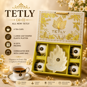 Luxury Richart 2+6 Custom Logo <b>Tea</b> Cup Gift Box 6 Cups 2 PVC Bowls Corrugated Packaging Royal Pattern 400mL Capacity for <b>Tea</b> - Product Image 5
