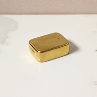 Caja de Almacenamiento Decorativa de Latón y Aluminio, Último Modelo, Caja de Almacenamiento Metálica Decorativa para Hotel, Hogar y Mesa