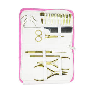 High Quality Custom <b>Colour</b> Hair Extension Tool Kit Professional Hair Extension Installation <b>Set</b> Includes Extension Pliers - Product Image 3