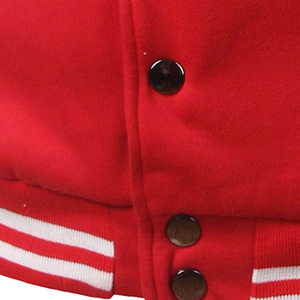 <b>Men's</b> Genuine <b>Leather</b> Varsity <b>Jacket</b> with V-Neck Collar Polyester/Cotton Lining Winter Ready Customizable - Product Image 5