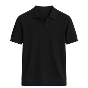 Camiseta Polo de Punto Rhodes para Hombre, Manga Corta, Algodón Premium, Textura Suave, Corte Ajustado, Informal, Elegante, Ropa de Verano Transpirable, Venta al Por Mayor - Product Image 1