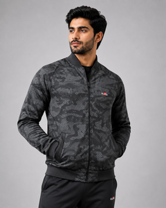Men Sublimation Varsity Jacket Canvas Hooded Lightweight Baseball Bomber <b>Coat</b> Full Sublimation Print <b>Zipper</b> Closure OEM - Product Image 3