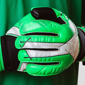 Professional High Quality Football Goalkeeper Gloves Protect Latex Knitting Nylon Durable Leather Made Pakistan - Product Image 3