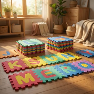 OEM/ODM Tapete de Juego Unisex, Tapetes de Rompecabezas de 42 x 42 cm, Juguete Educativo, Espuma de Vietnam para Bebés, Grosor de 9-10 mm - Product Image 1