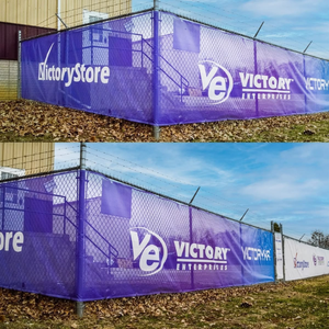 Pancarta de Malla de PVC para Exteriores con Impresión UV Personalizada, Pancarta Publicitaria Resistente al Viento para Cercas, para Marketing Promocional - Product Image 3