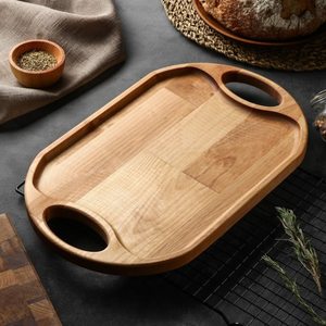 Bandeja Ovalada de Madera con Asas, Tabla de Charcutería Rústica Personalizada, Regalos de Aniversario para Ella - Product Image 6