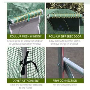 Mini Serra Moderna in Polietilene con Telaio in Acciaio/Plastica, Facile Montaggio, per Uso Domestico/Giardino - Product Image 2