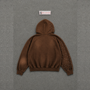 Sweat à capuche zippé personnalisable PREMIUM, style streetwear oversize, imprimé par sublimation, tricoté 100% coton, hiver, brodé - Product Image 6
