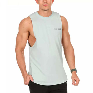 Débardeur de sport pour homme 100% coton, coupe ajustée, sans manches, pour musculation et entraînement, personnalisable avec logo, qualité fabricant - Product Image 3