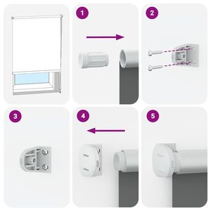 Store occultant noir en polyester 15,7 x 39,4 po – Stores et volets occultants - Product Image 6